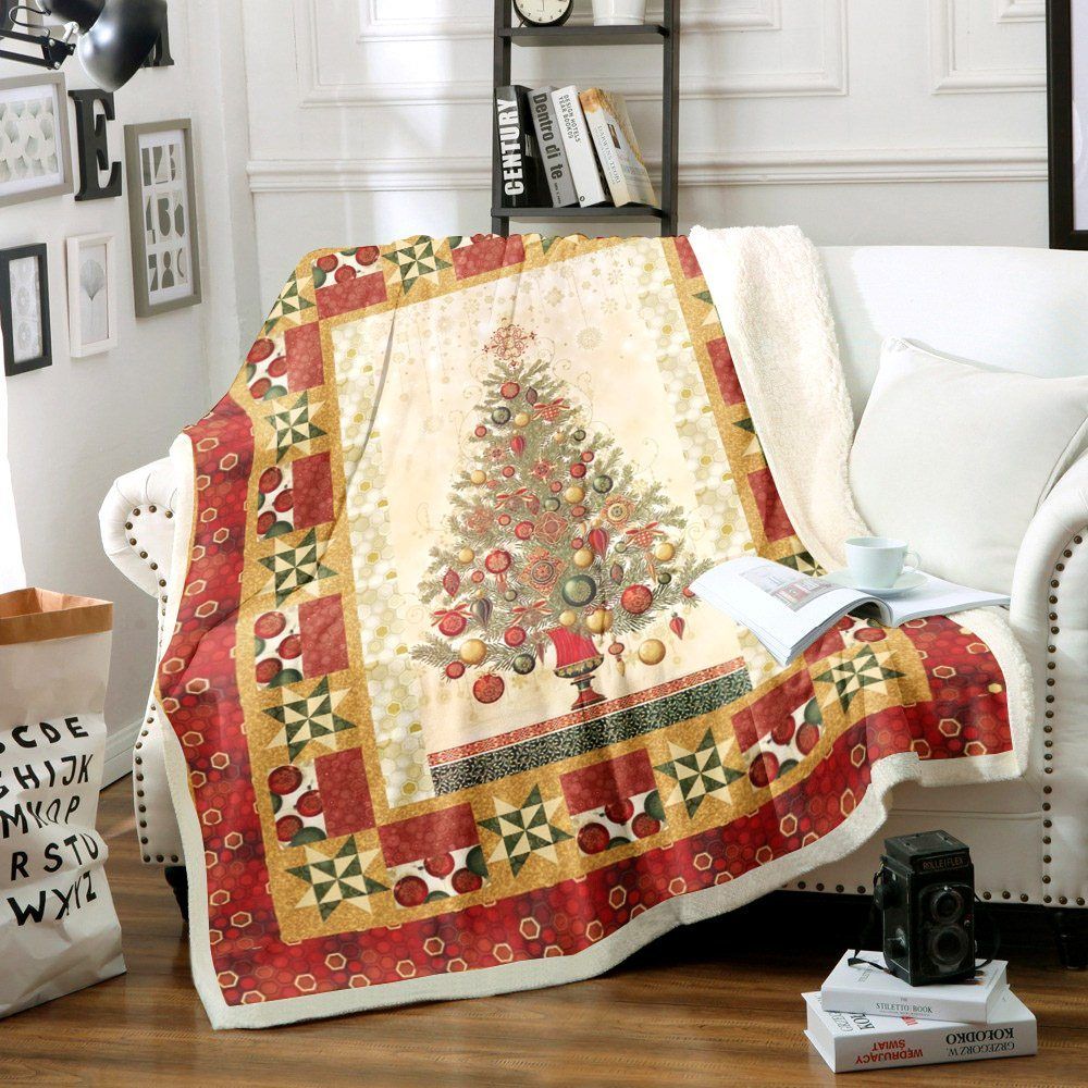 Christmas Tree Sherpa Fleece Blanket