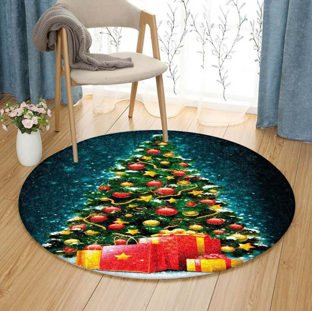 Christmas Tree Round Carpet