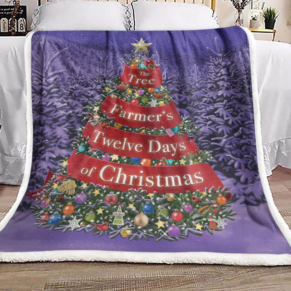 Christmas Tree Sherpa Fleece Blanket