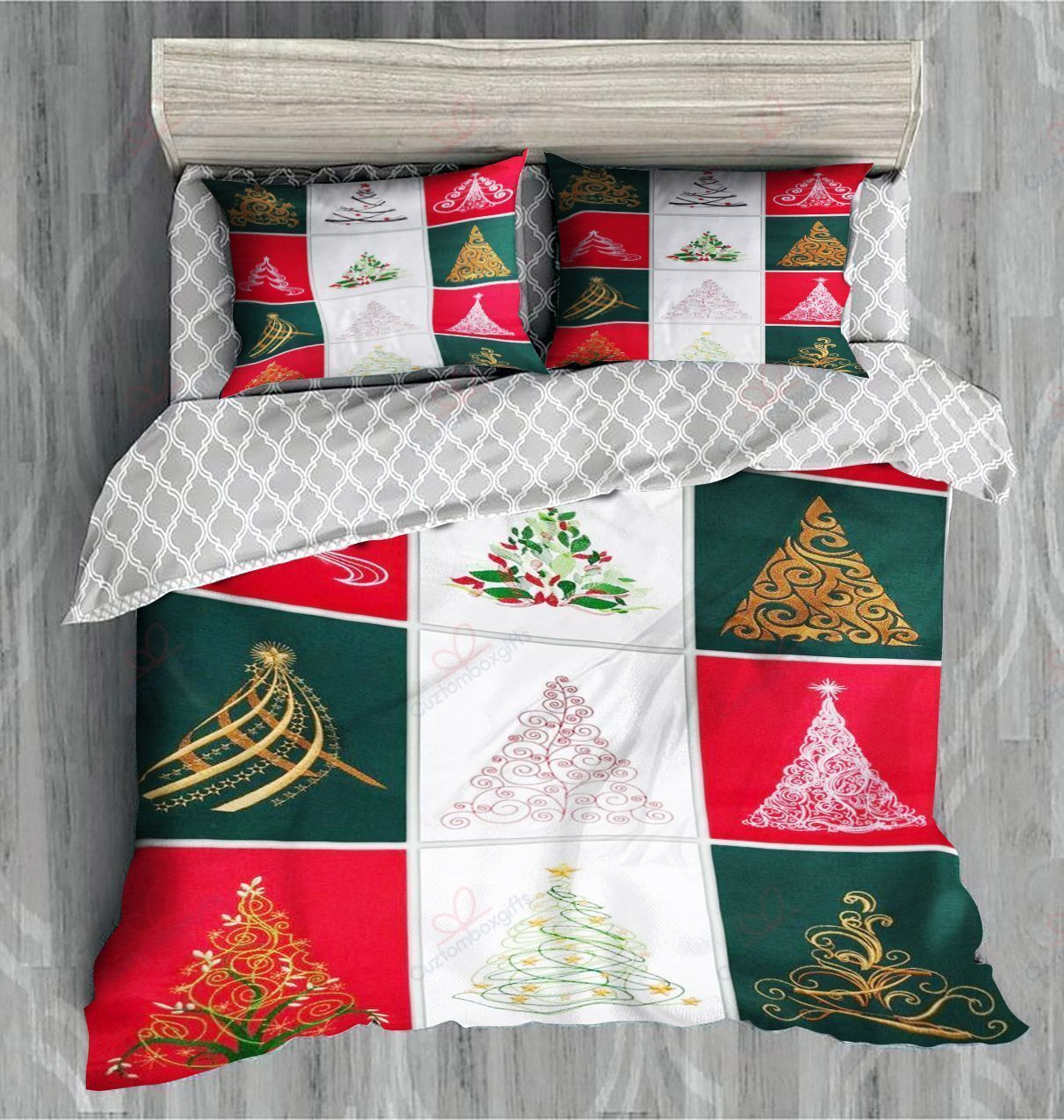 Christmas Tree Printed Bedding Set