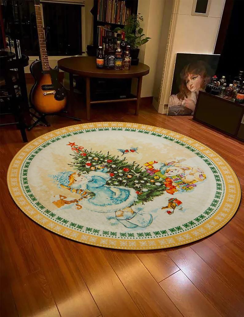 Christmas Tree Round Carpet