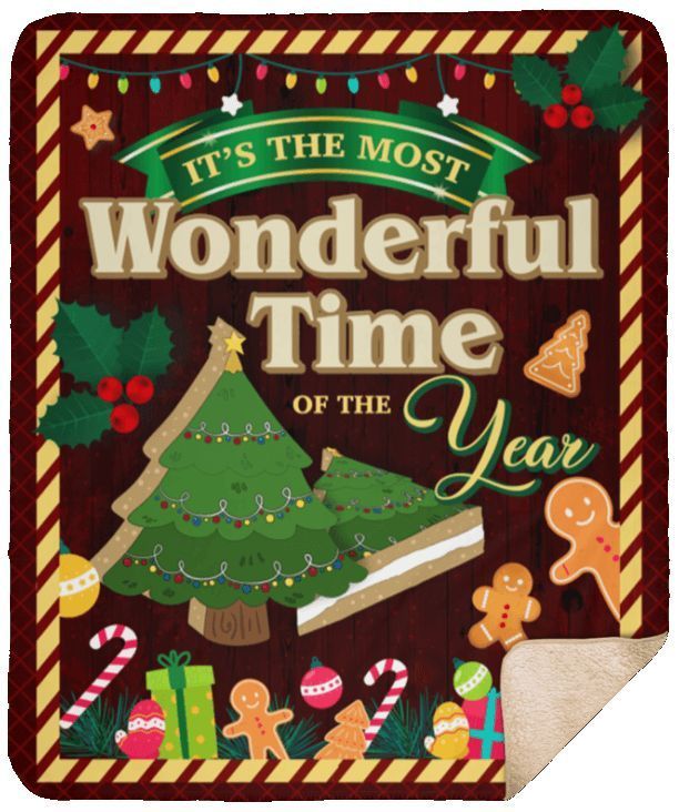 Christmas Tree Snack Cake Sherpa Fleece Blanket