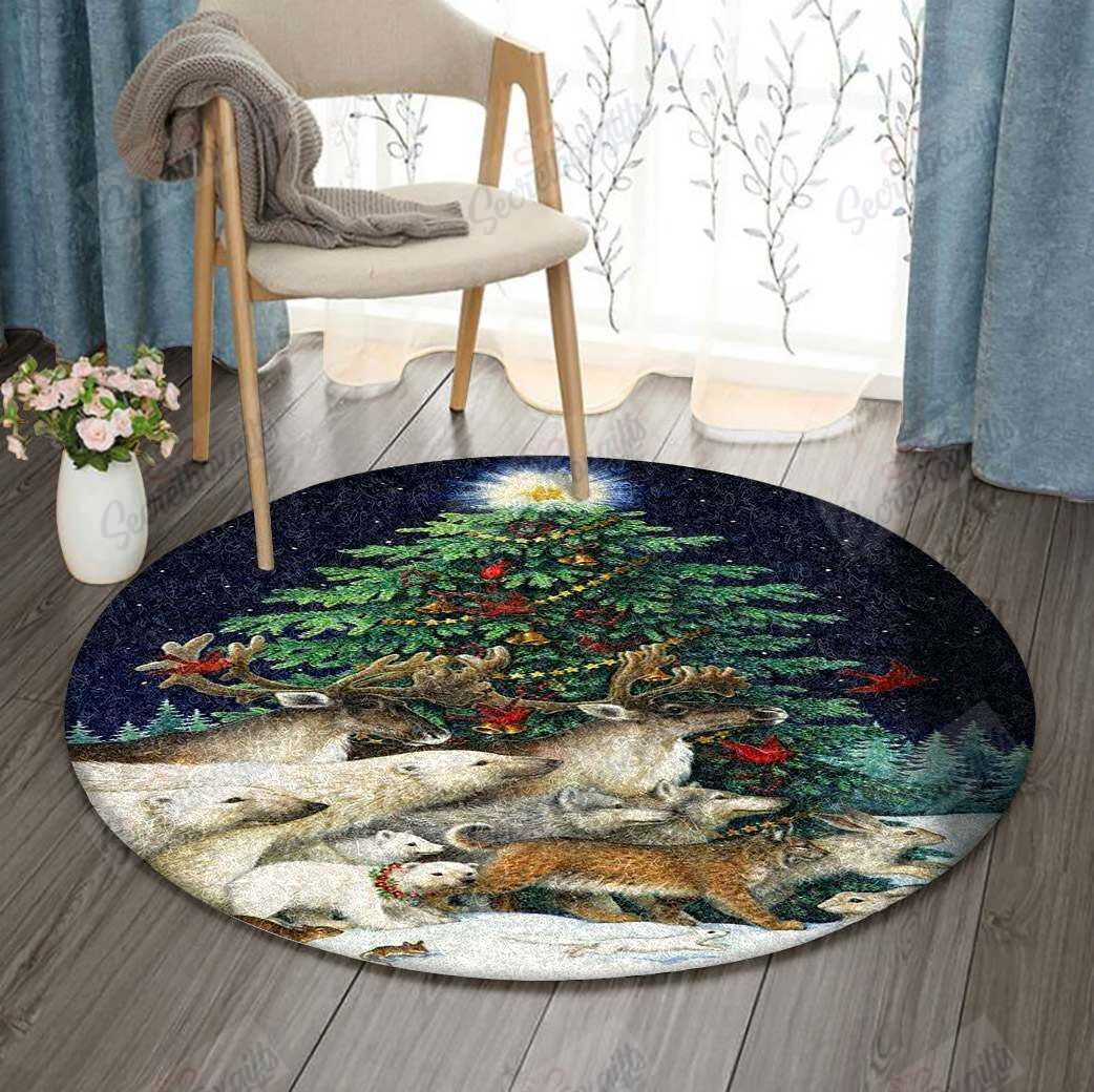 Christmas Tree Round Carpet