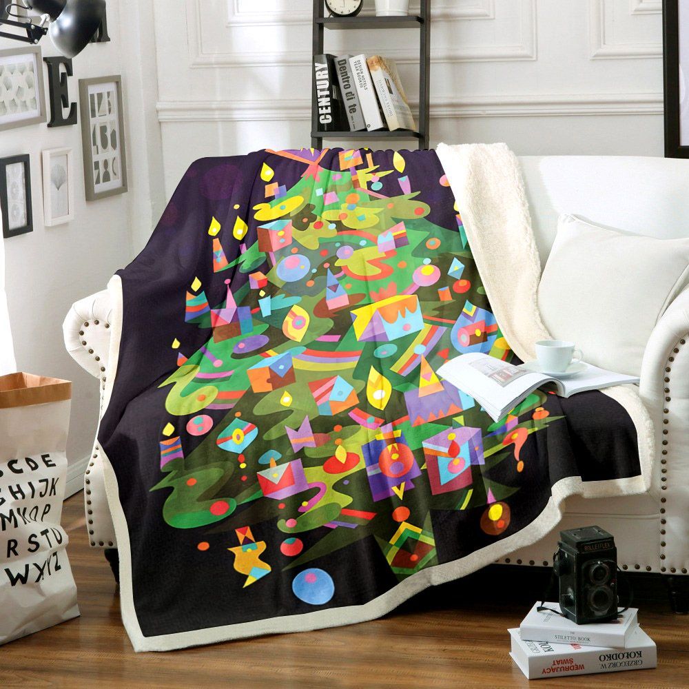 Christmas Tree Sherpa Fleece Blanket
