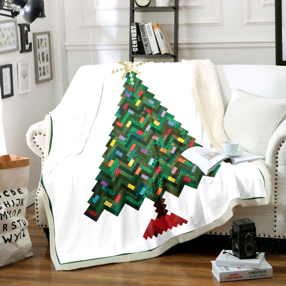 Christmas Tree Sherpa Fleece Blanket