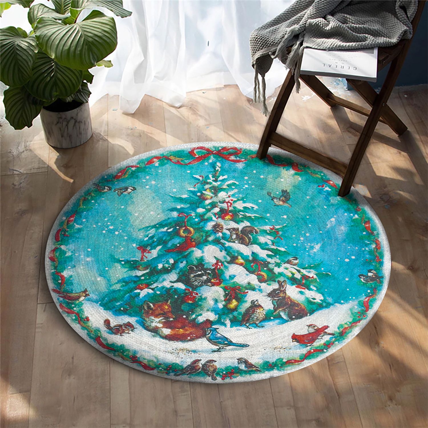 Christmas Tree Round Carpet