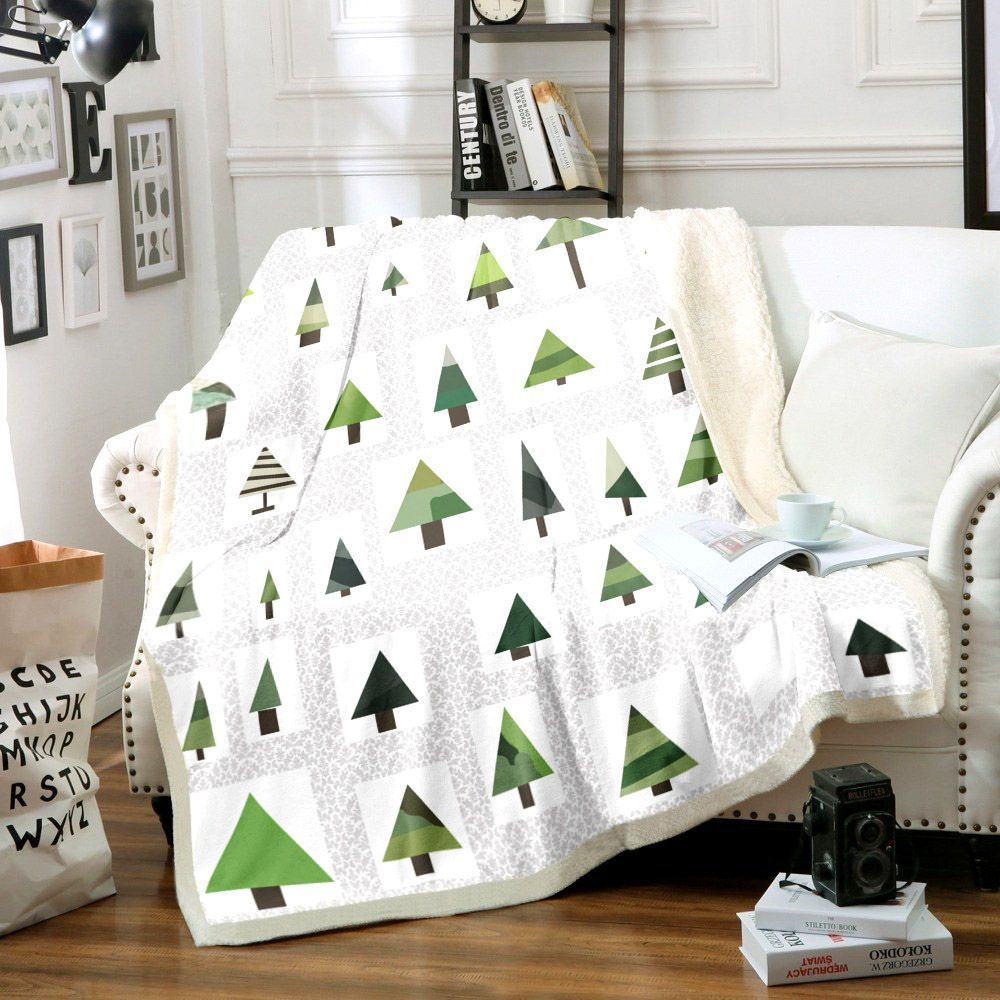 Christmas Tree Sherpa Fleece Blanket