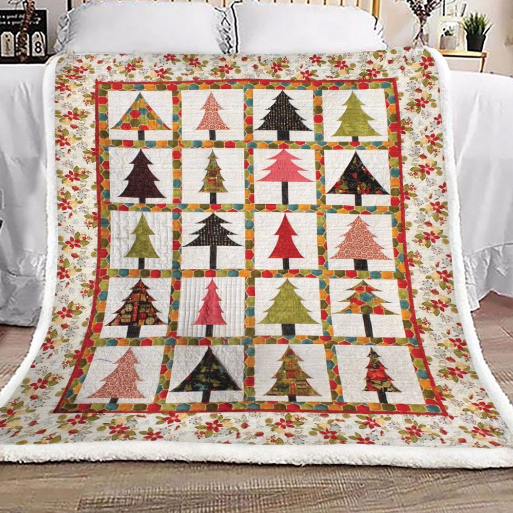 Christmas Tree Sherpa Fleece Blanket
