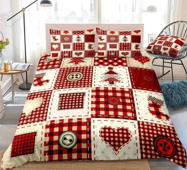 Christmas Trees and Socks Bedding Set