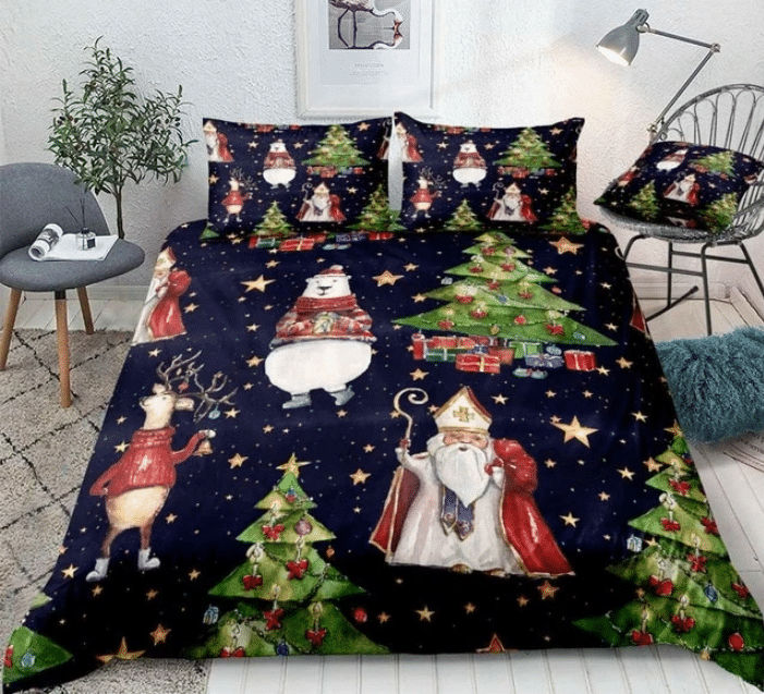 Christmas Trees Star Bedding Set