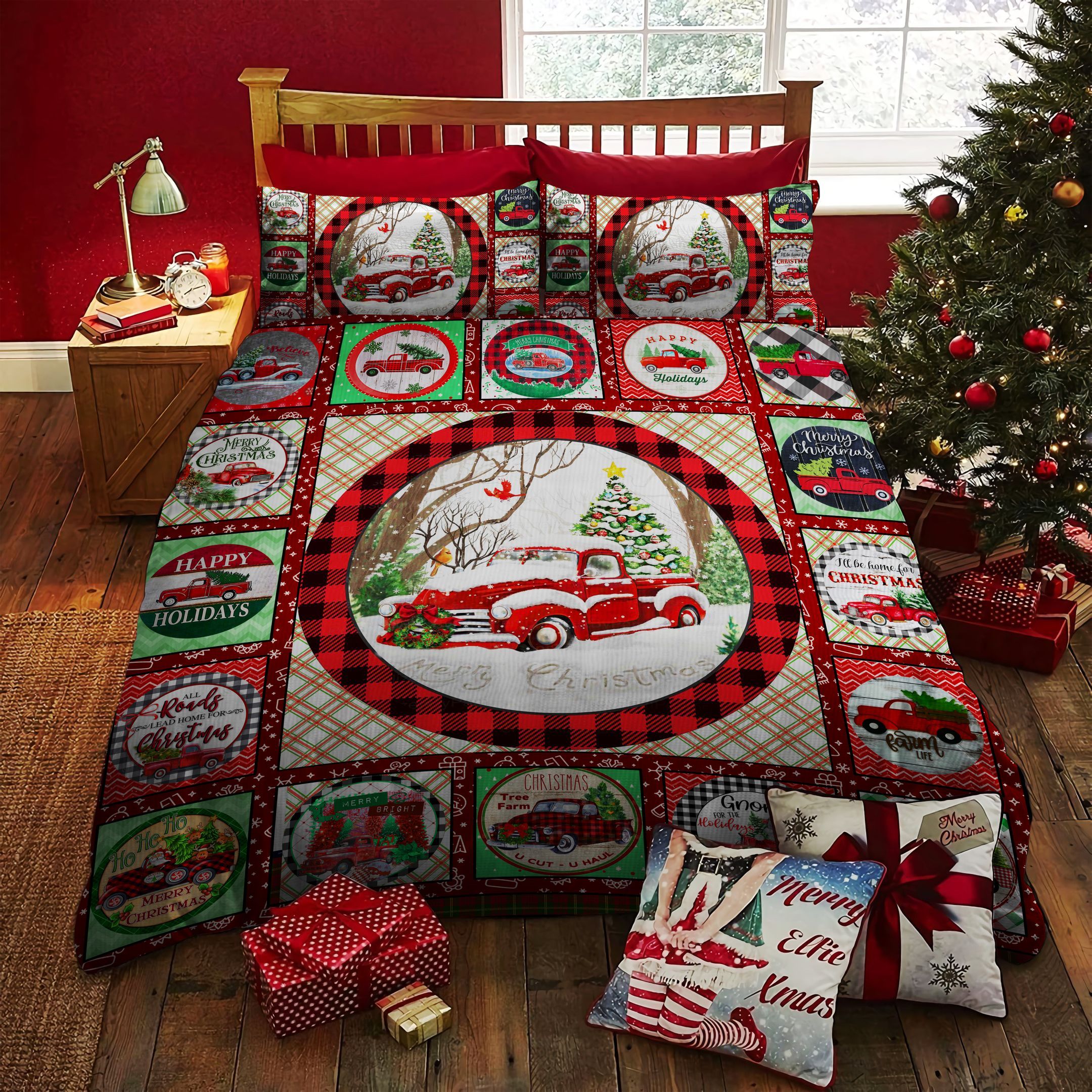 Christmas Truck Bedding Set