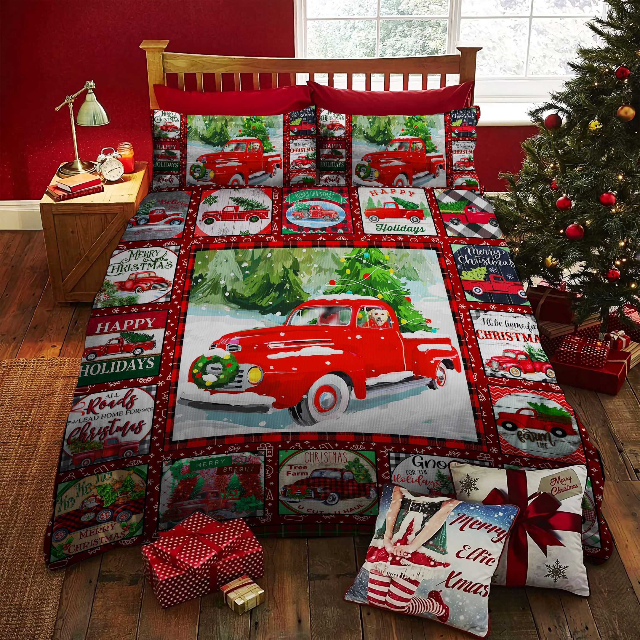 Christmas Truck Bedding Set