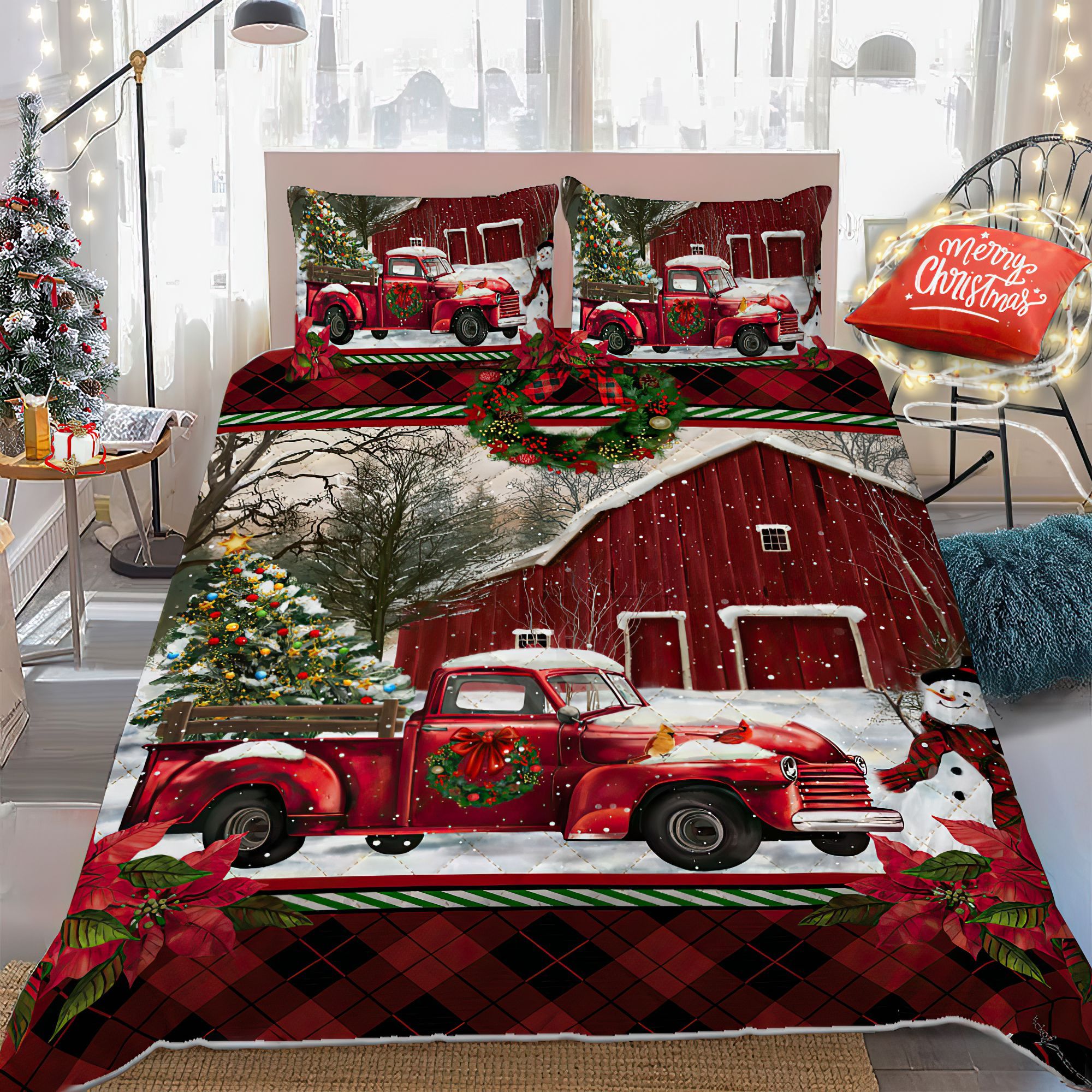 Christmas Truck Bedding Set