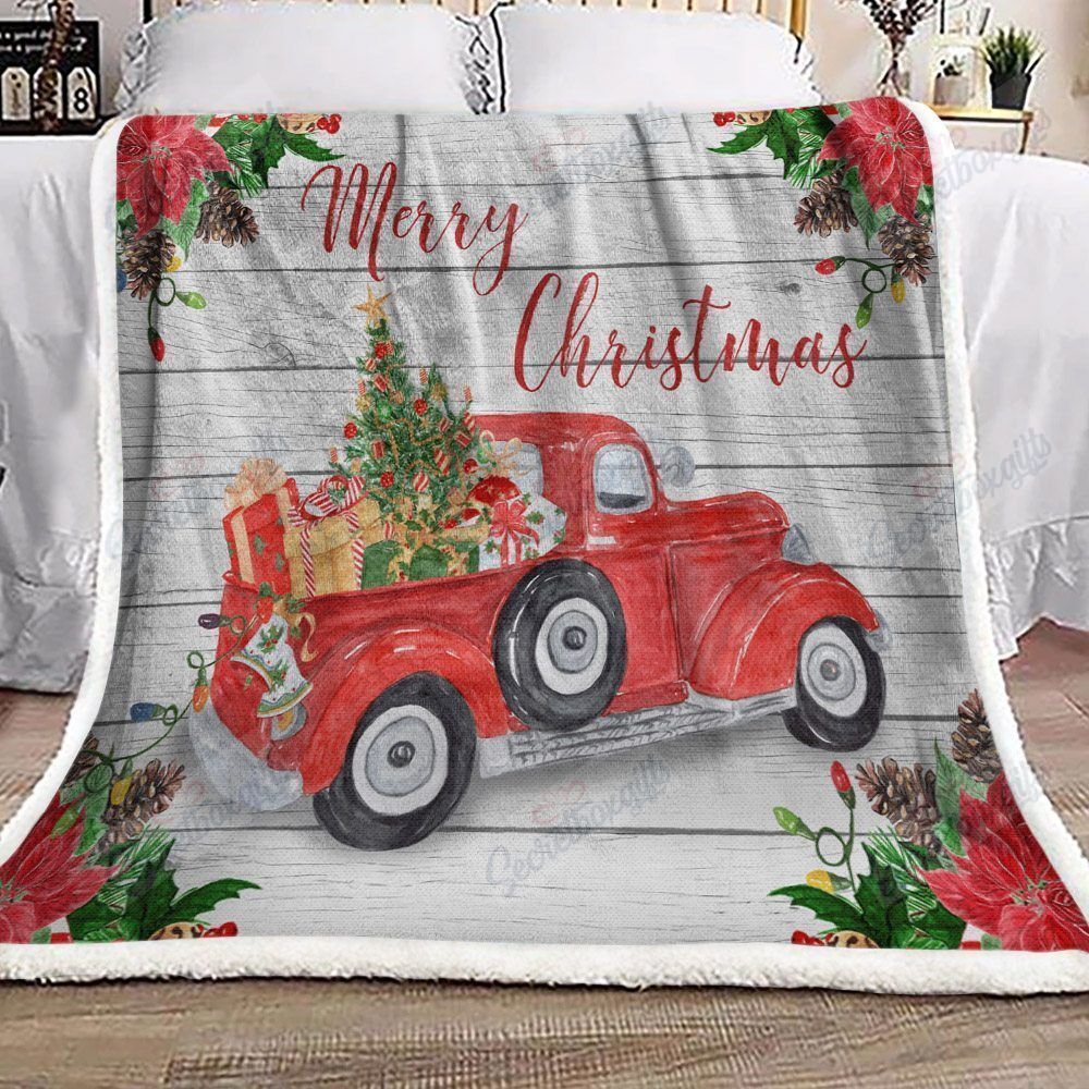 Christmas Truck Fleece Blanket