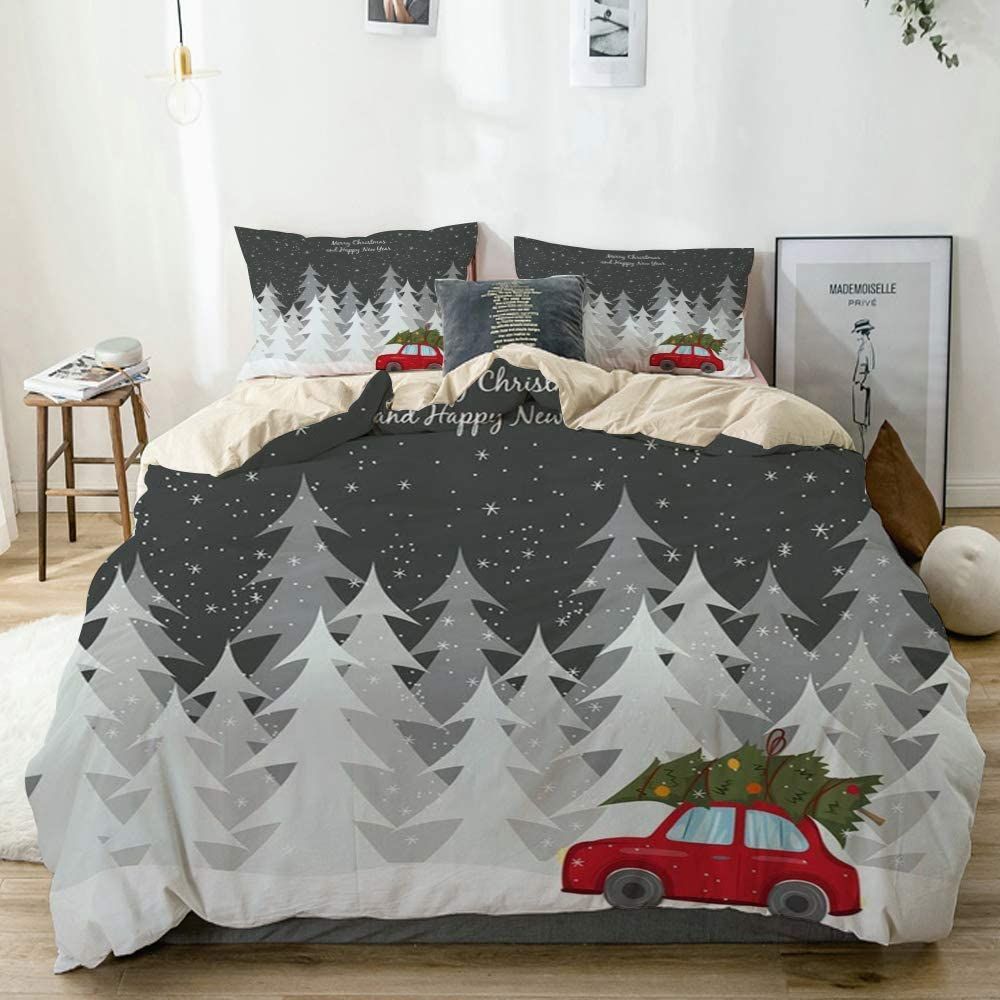 Christmas Truck Red Car Bedding Set