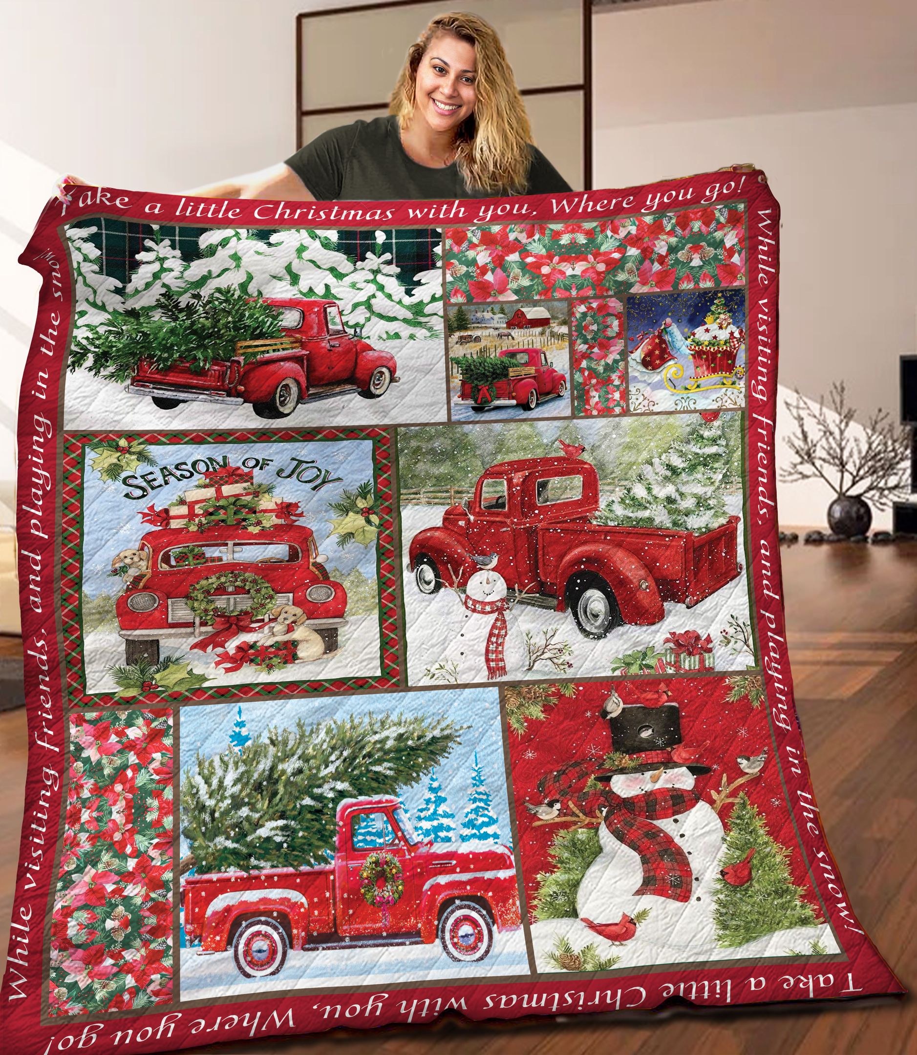 Christmas Truck TNT101105NH Quilt Blanket