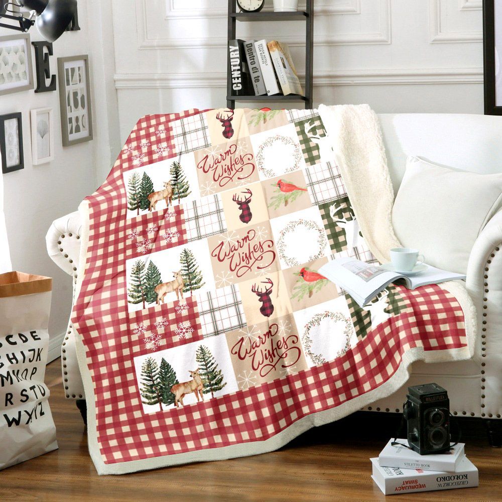 Christmas Sherpa Fleece Blanket