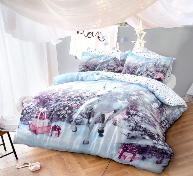 Christmas Unicorn Bedding Set