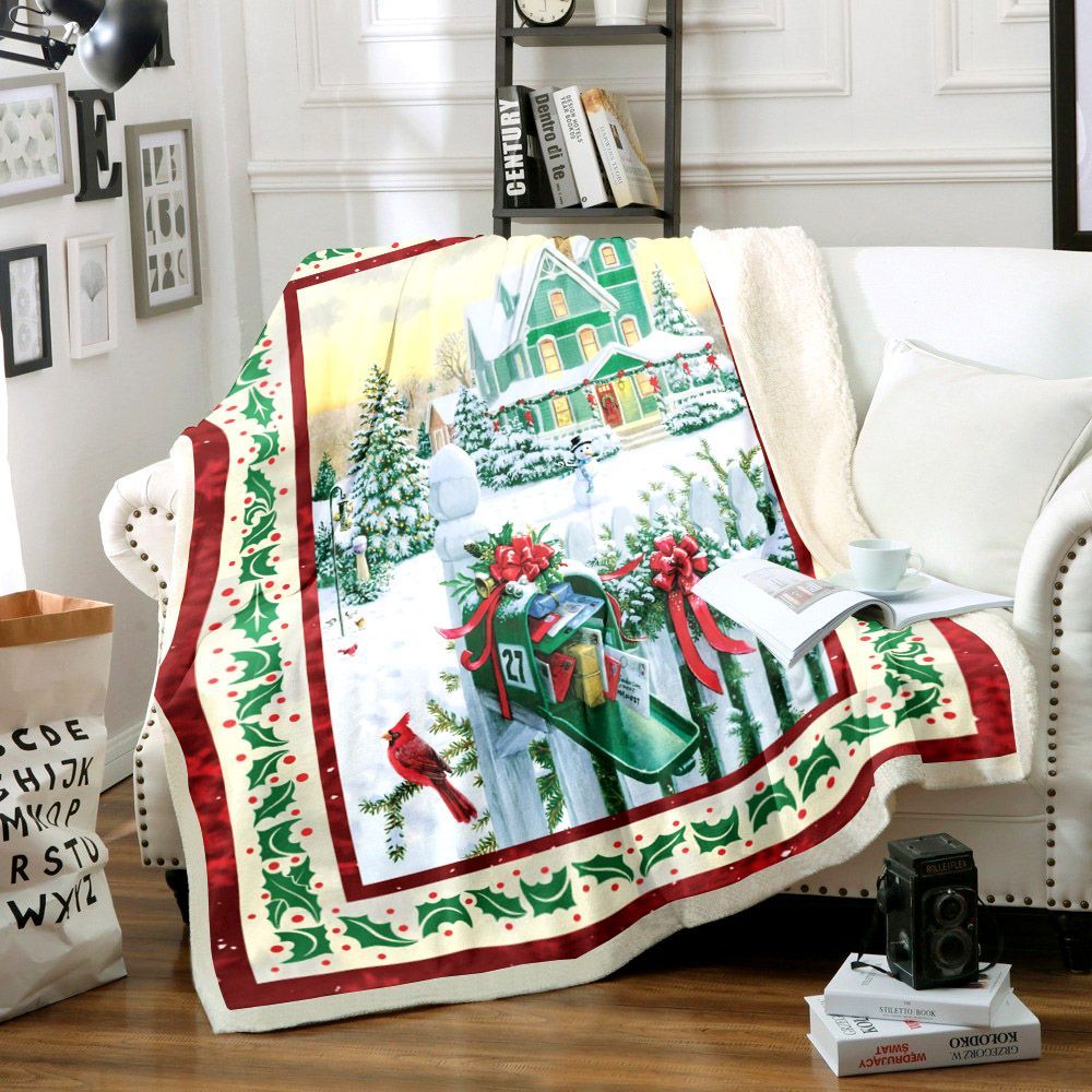 Christmas Village Sherpa Fleece