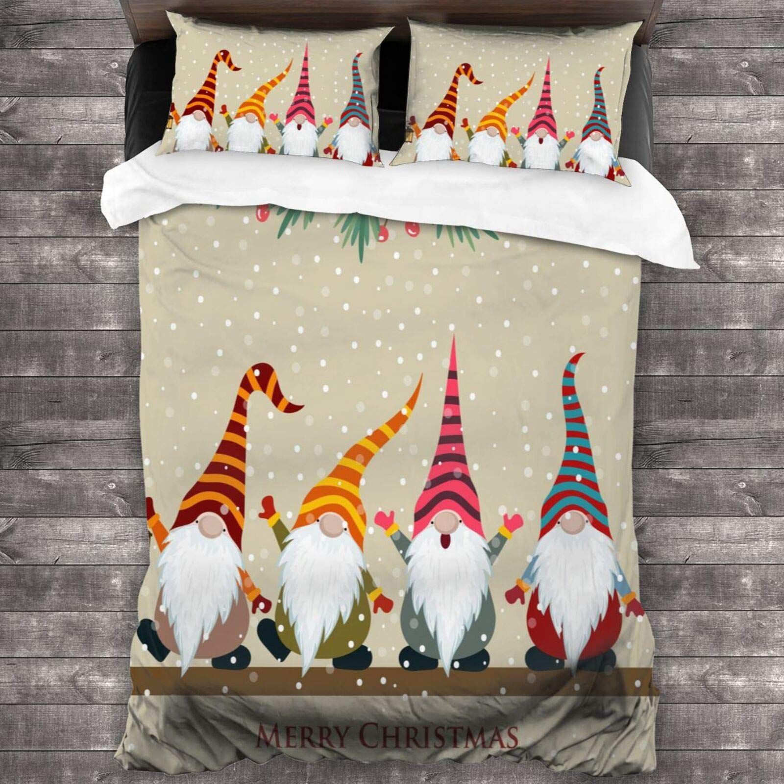 Christmas Winter Gnomes Bedding Set