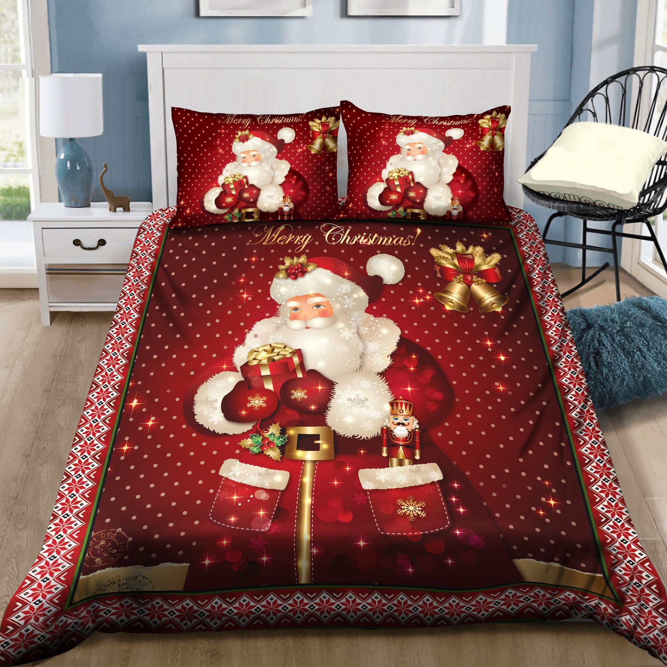 Christmas With Santa Royalty Bedding Set
