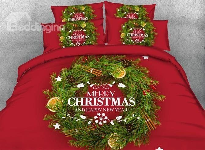 Christmas Wreath Bedding Set