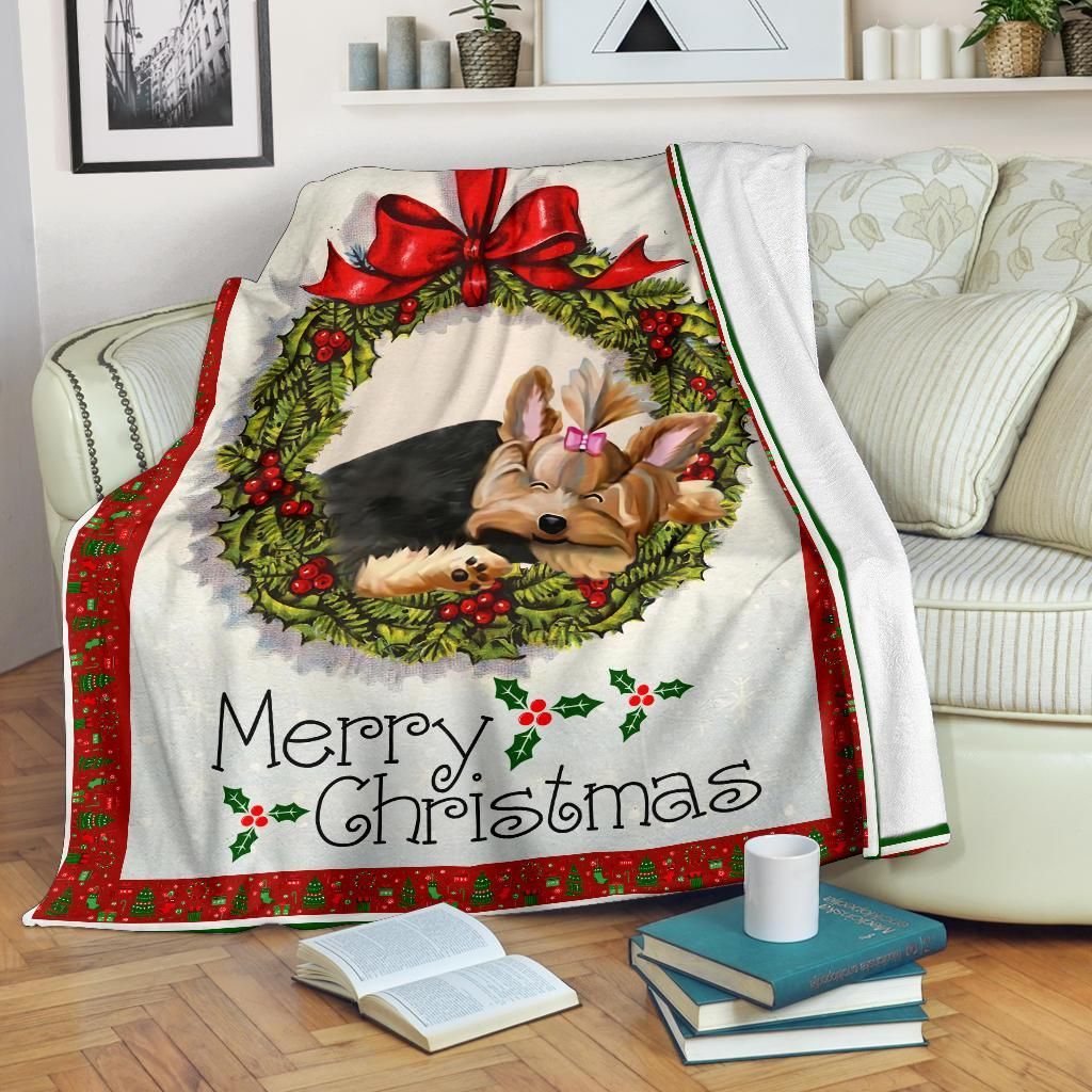 Christmas Yorkshire Sherpa Fleece Blanket