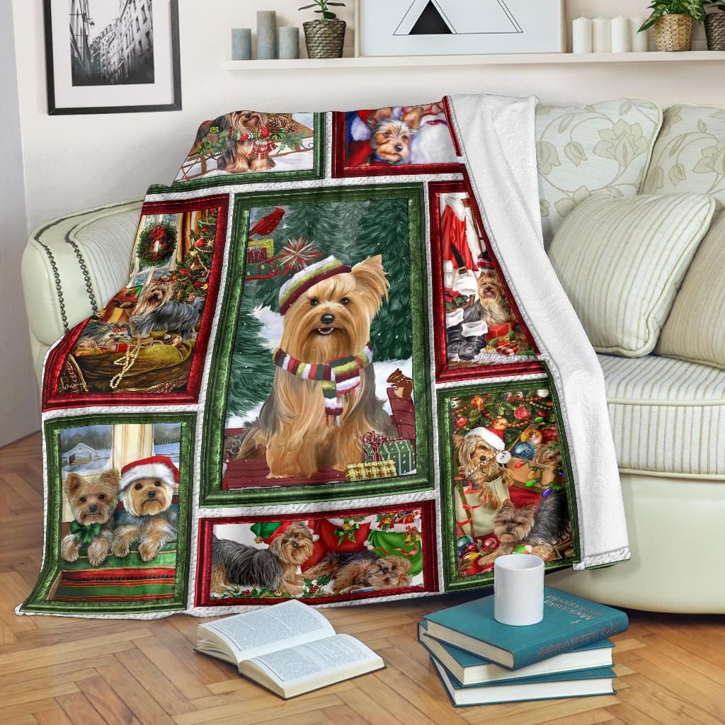 Christmas Yorkshire Sherpa Fleece Blanket
