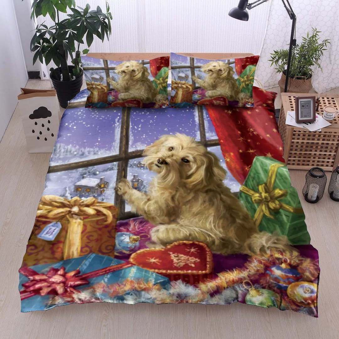 Christmas Yorkshire Terrier Bedding Set