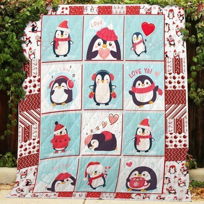 Chubby Penguin Christmas GS-CL-KC0808 Quilt Blanket