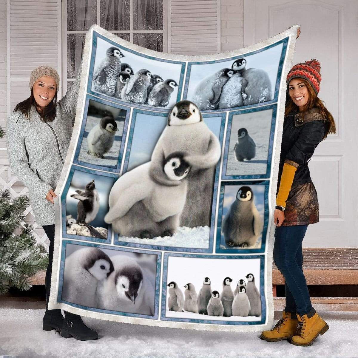 Chubby Penguin Fleece Blanket Gift For Animal Lover
