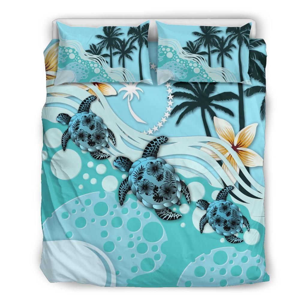 Chuuk Blue Turtle Hibiscus Bedding Set