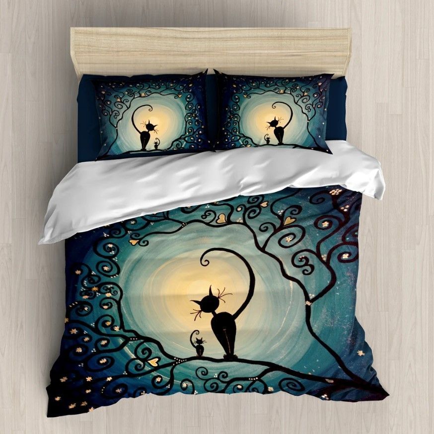 Circle Cat Bedding Set