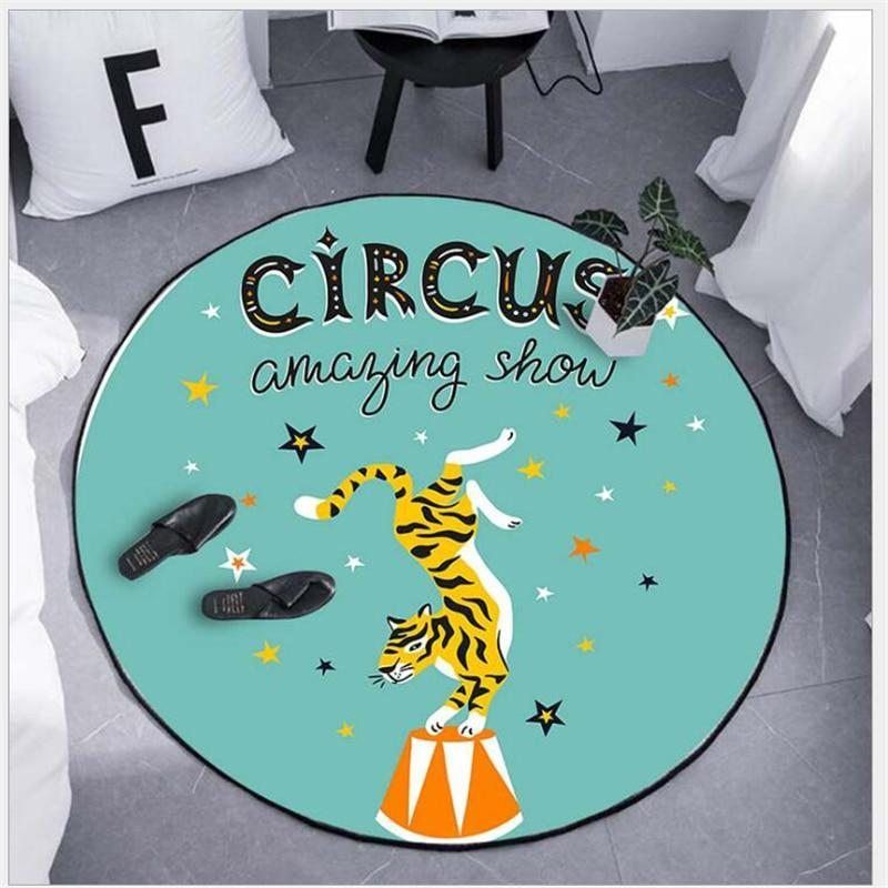 Circus Tiger Round Carpet