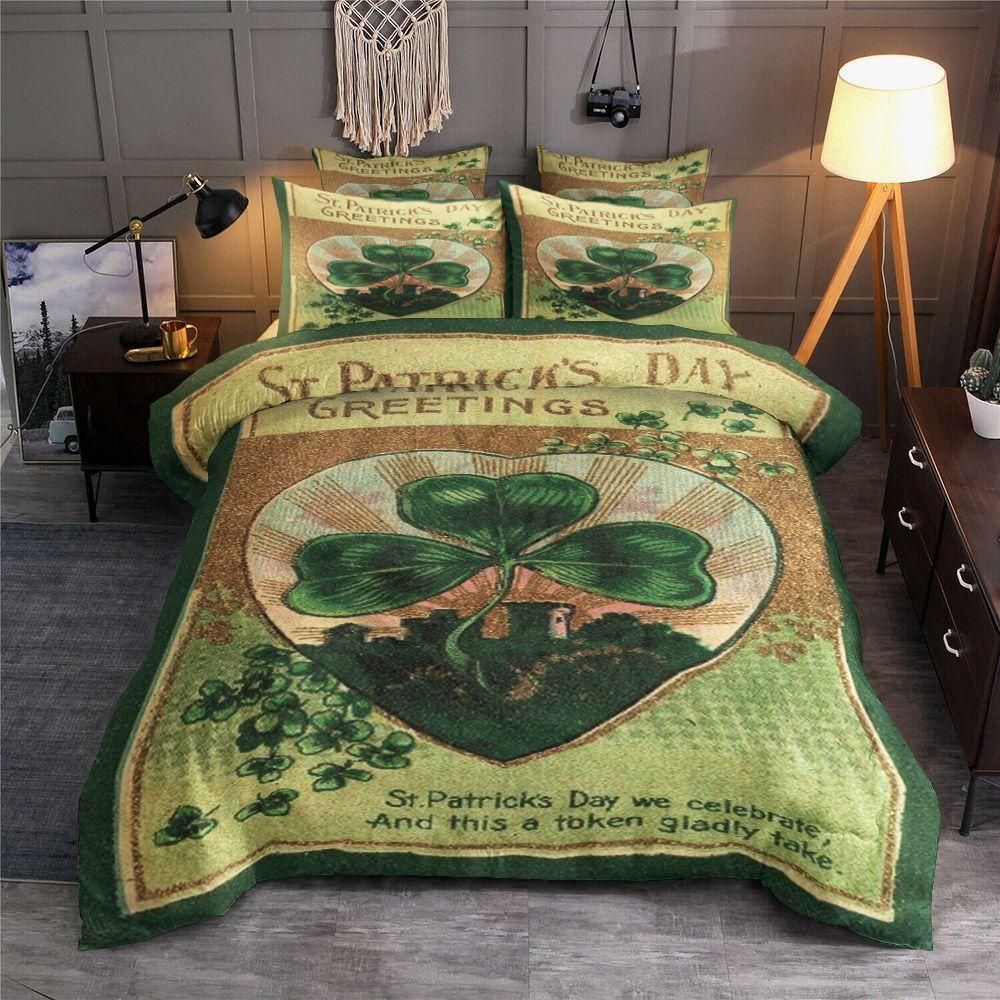 Classic Shamrock Design St Patrick’s Day Bedding Set