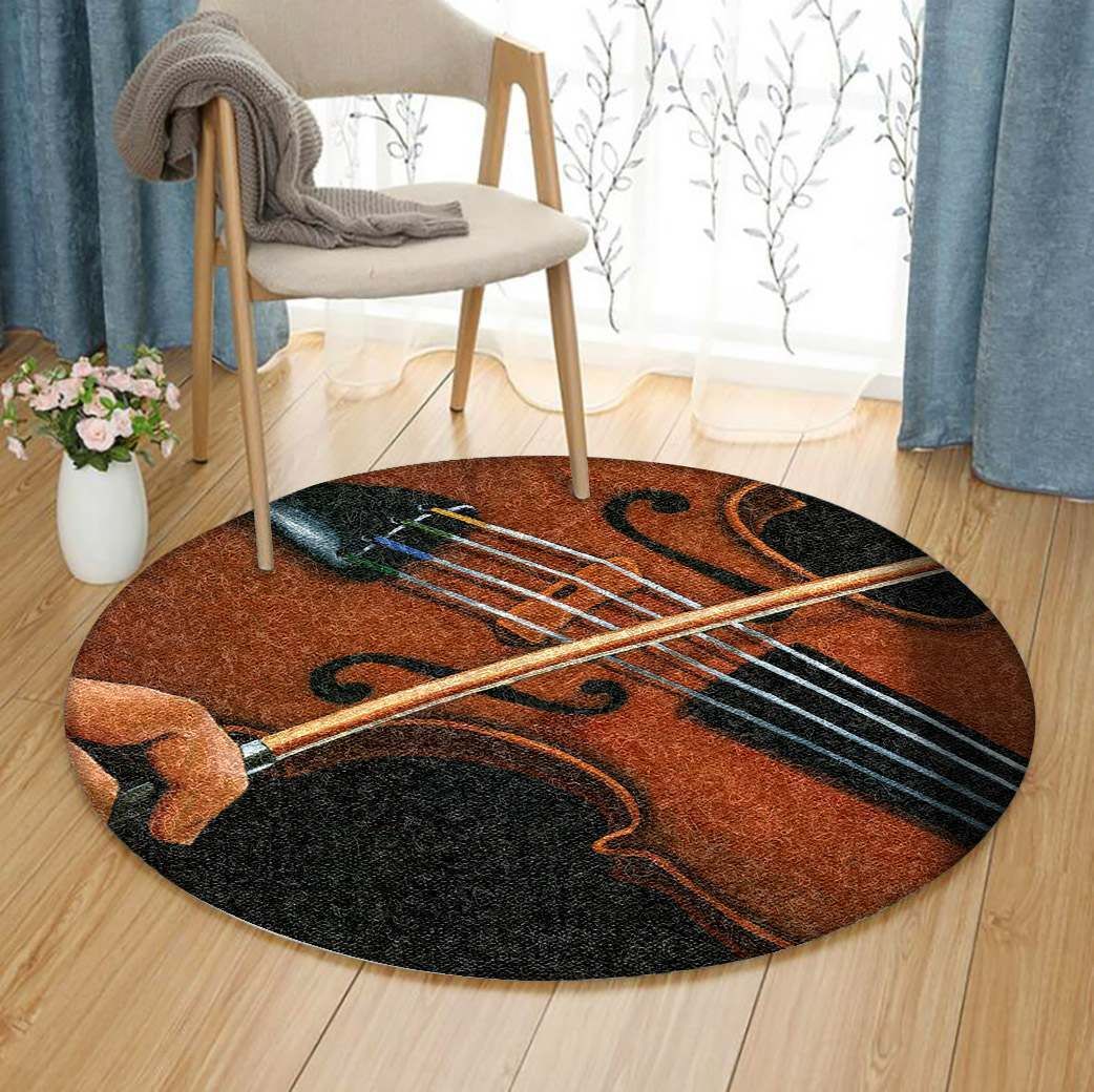 Classic Violin Round Carpet