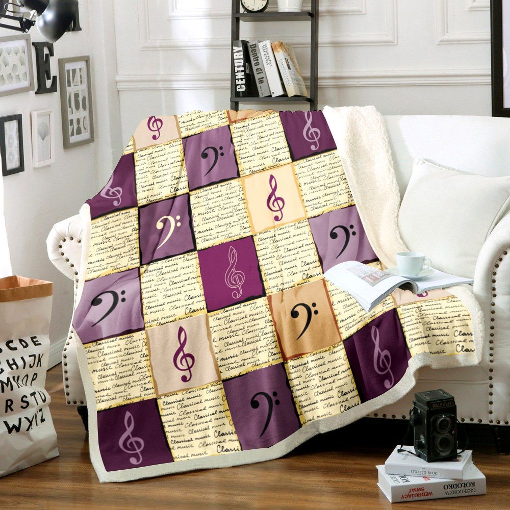 Classical Music Sherpa Fleece Blanket