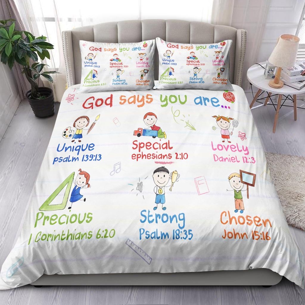 Classroom God Says You Are Bedding Set