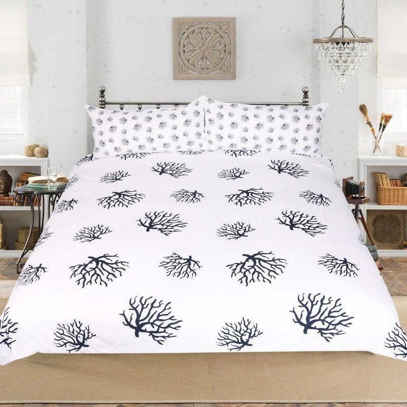 Clean Coral Design Printed Bedding Set
