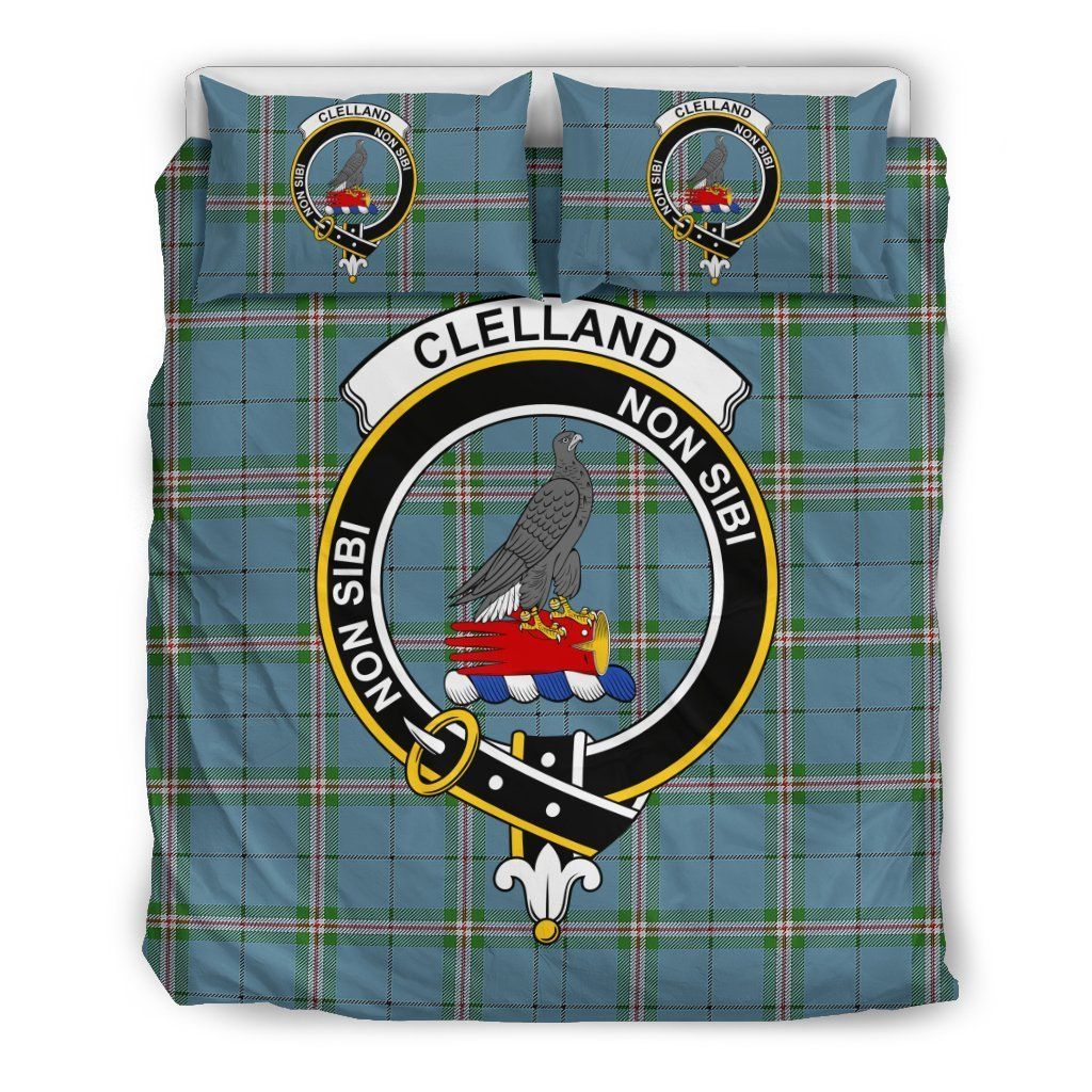 Clelland Clan Badge Tartan Bedding Set