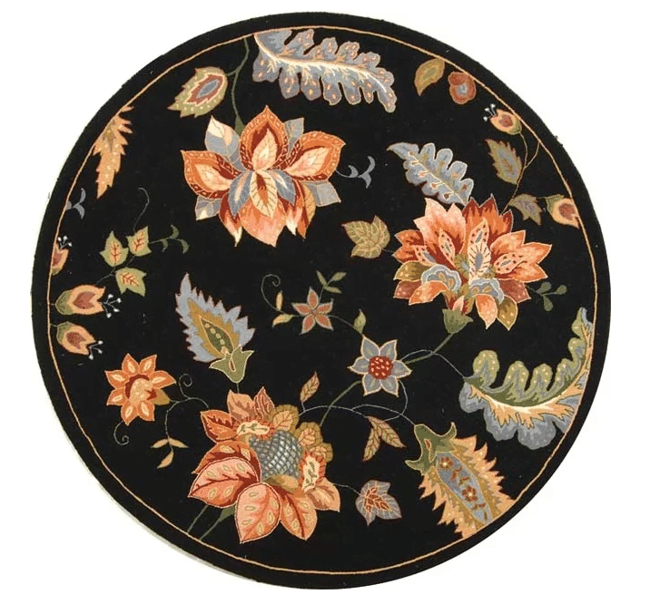 Cleo Hand Flower Round Carpet