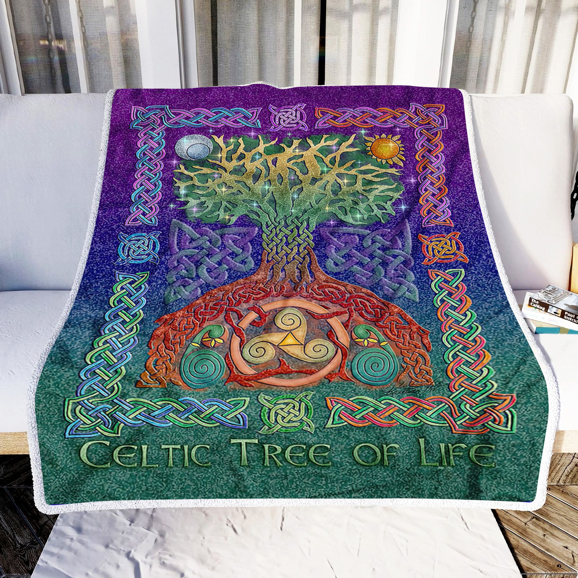 Cletic Tree Of Life Fleece Blanket