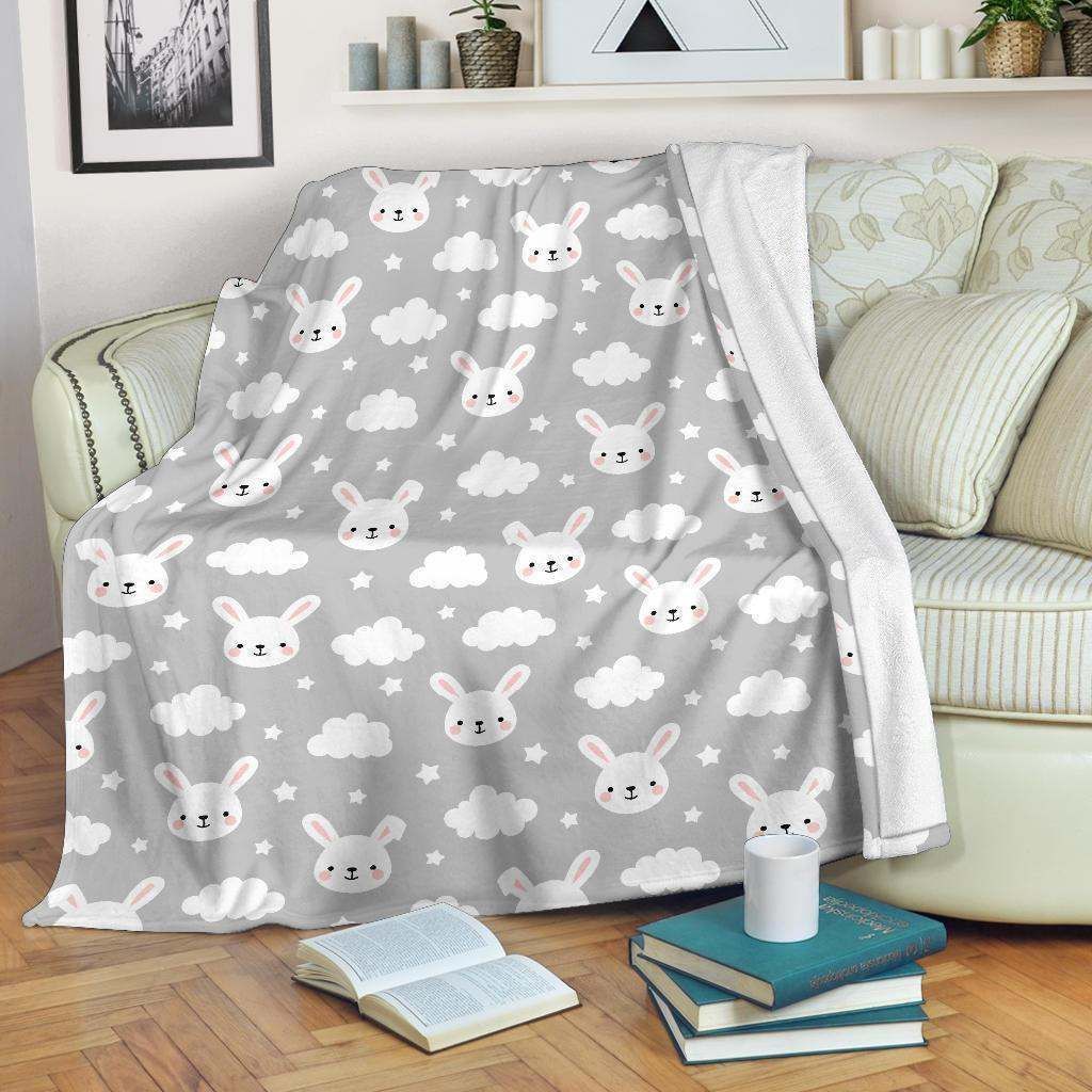 Cloud Bunny Rabbit Sherpa Fleece Blanket