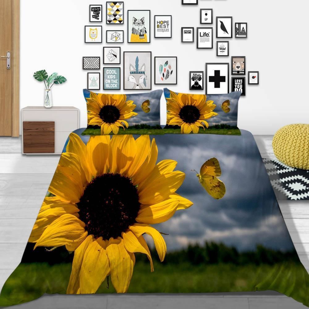 Cloudy Day Nature Lifelike Printed Bedding Set