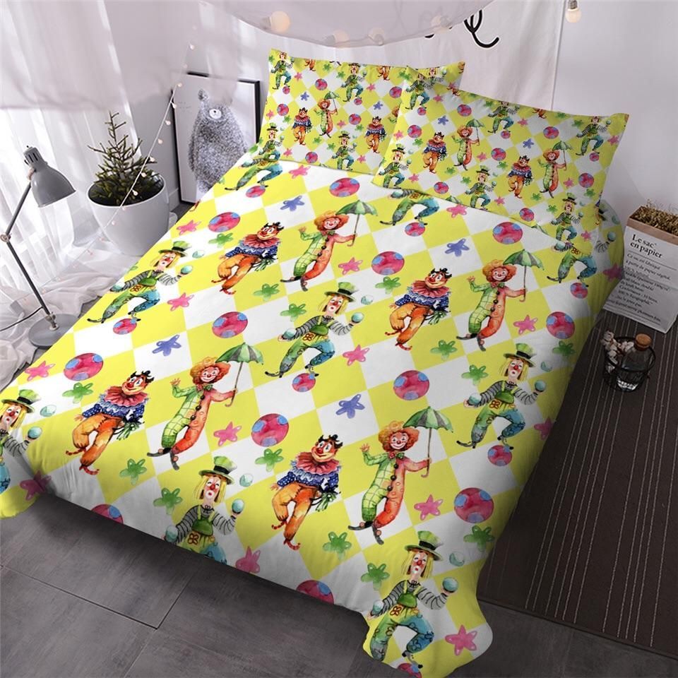 Clowns Yellow Bedding Set