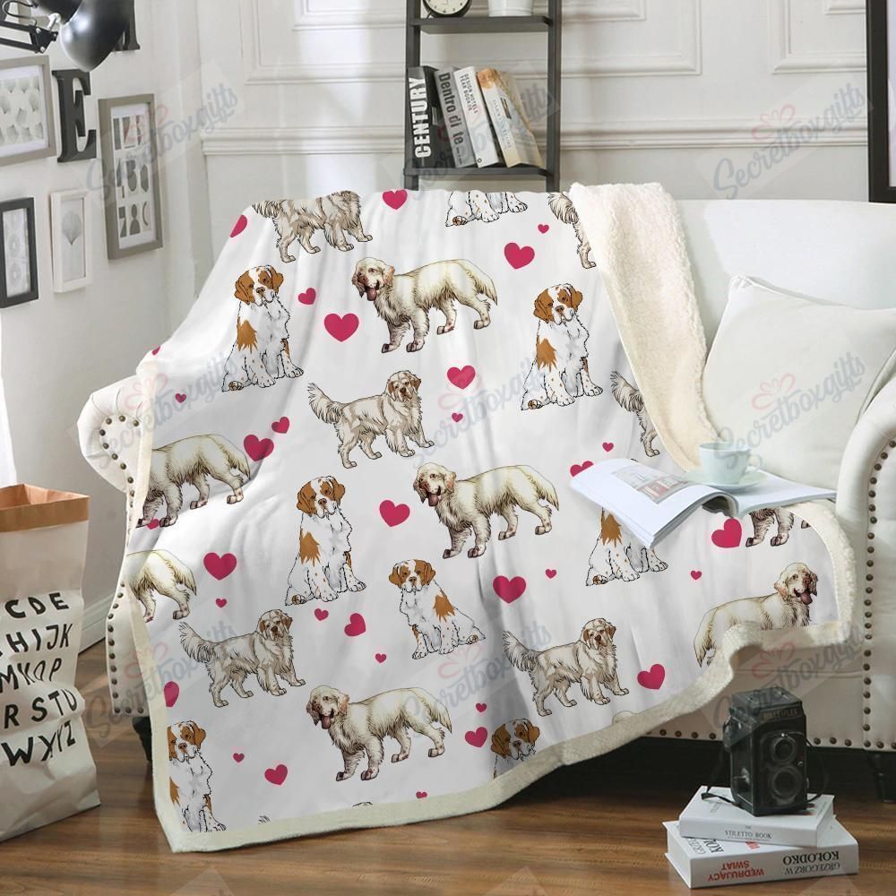 Clumber Spaniel Fleece Blanket