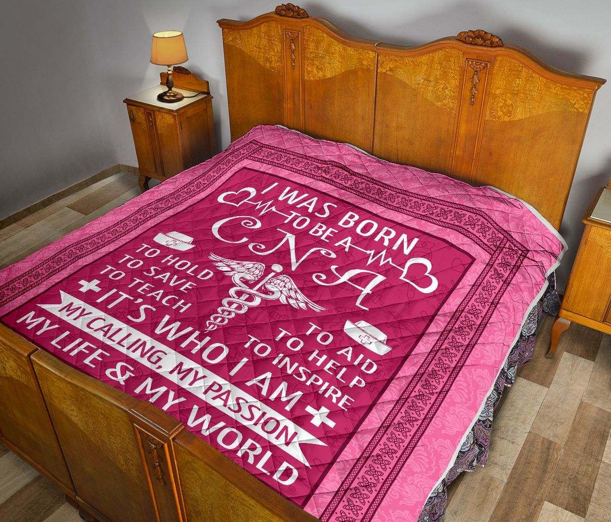 CNA – I WAS BORN TO BE A CNA Premium Quilt DHC281111607DD