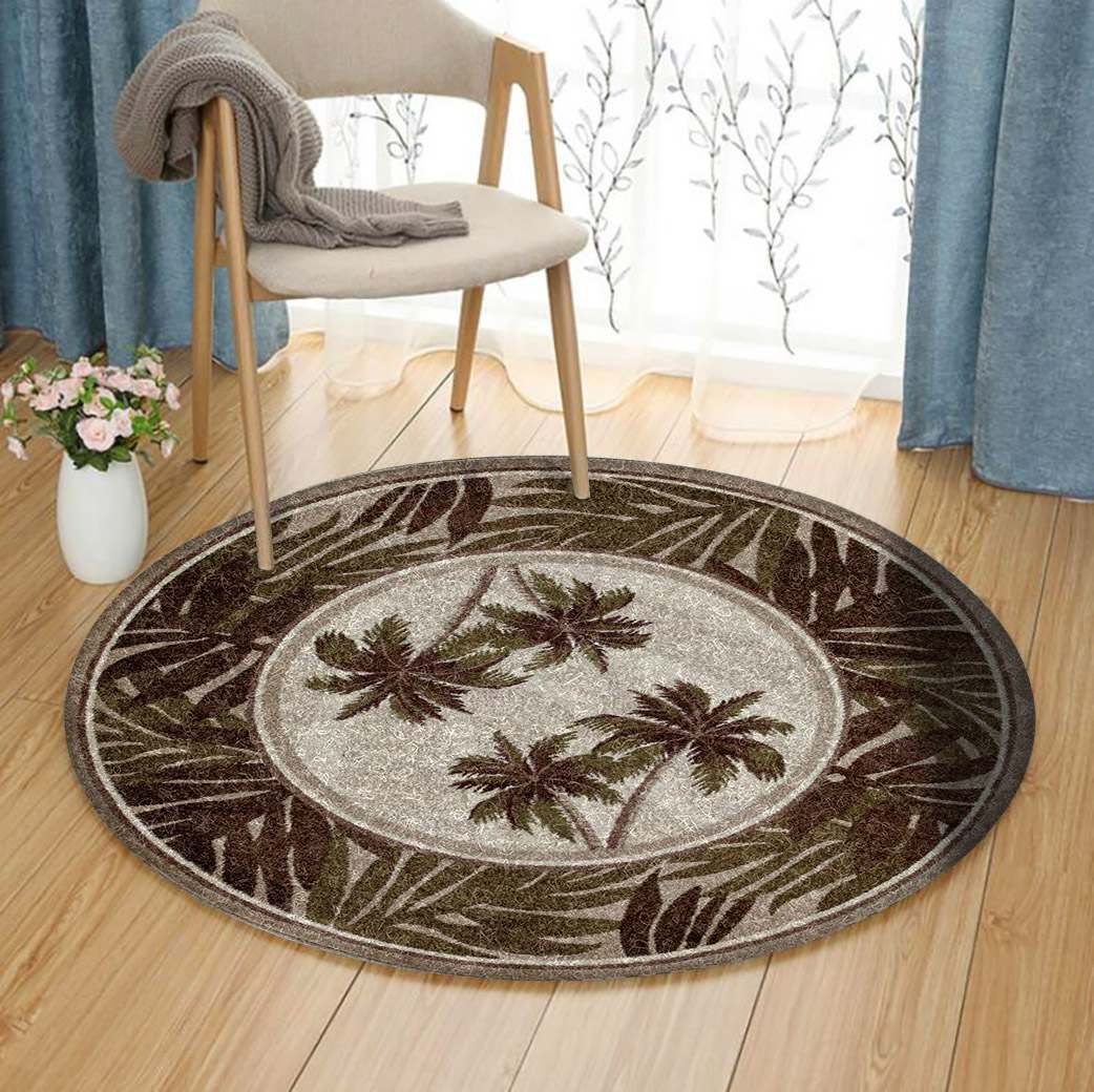 Coastal Palm Round Carpet