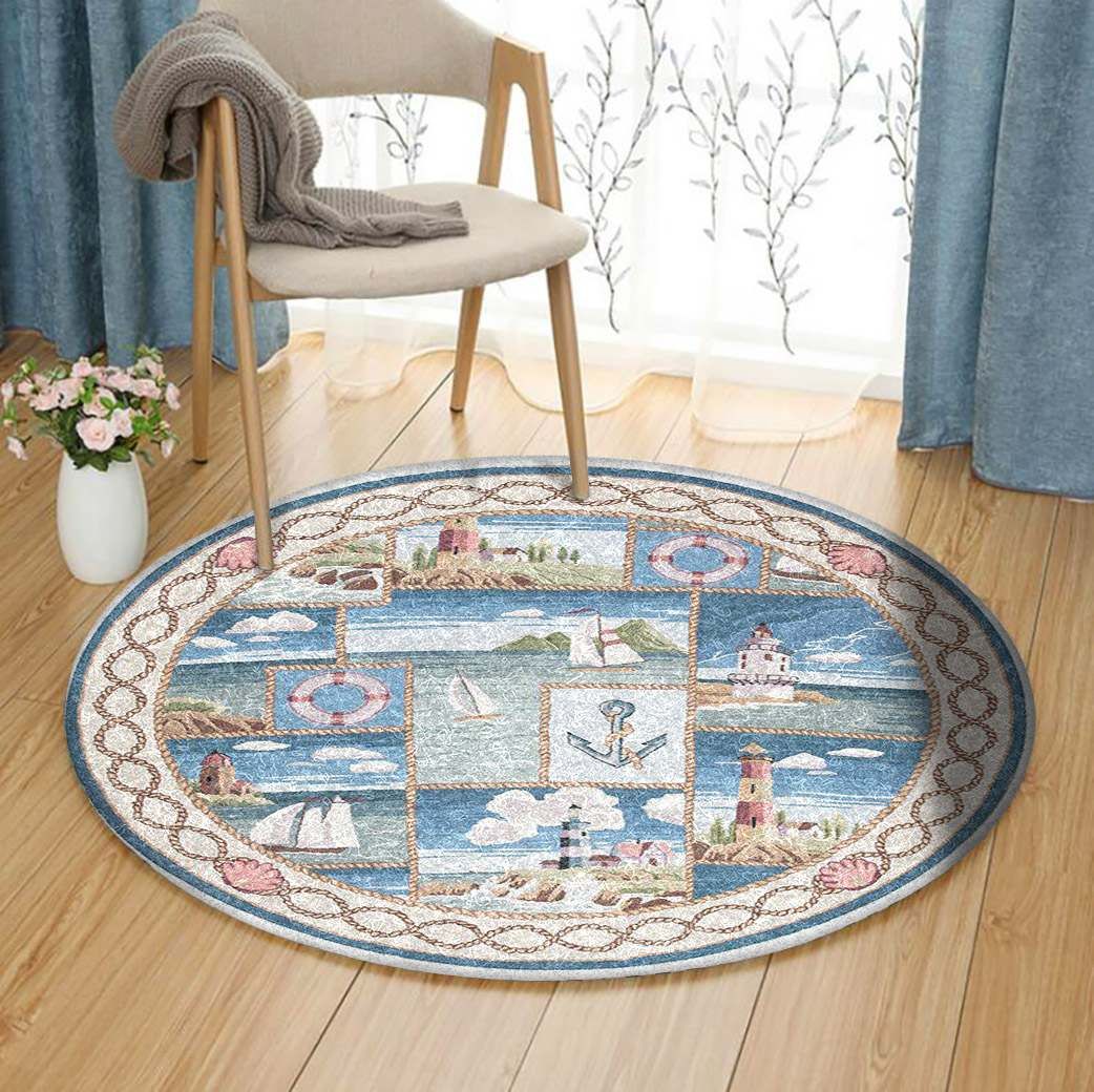 Coastal View Round Carpet