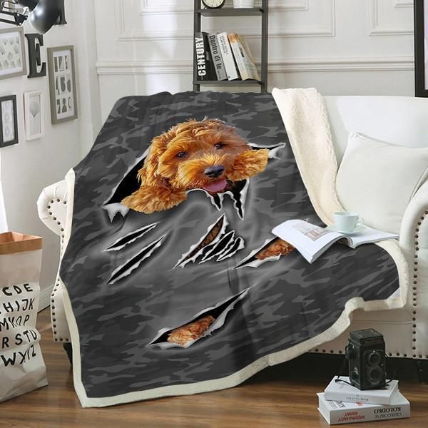 Cockapoo Scratch Dog Sherpa Fleece Blanket